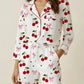 Cozy Cherry Pattern Pajama Set OMFORT