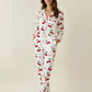 Cozy Cherry Pattern Pajama Set OMFORT