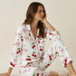 Cozy Cherry Pattern Pajama Set OMFORT