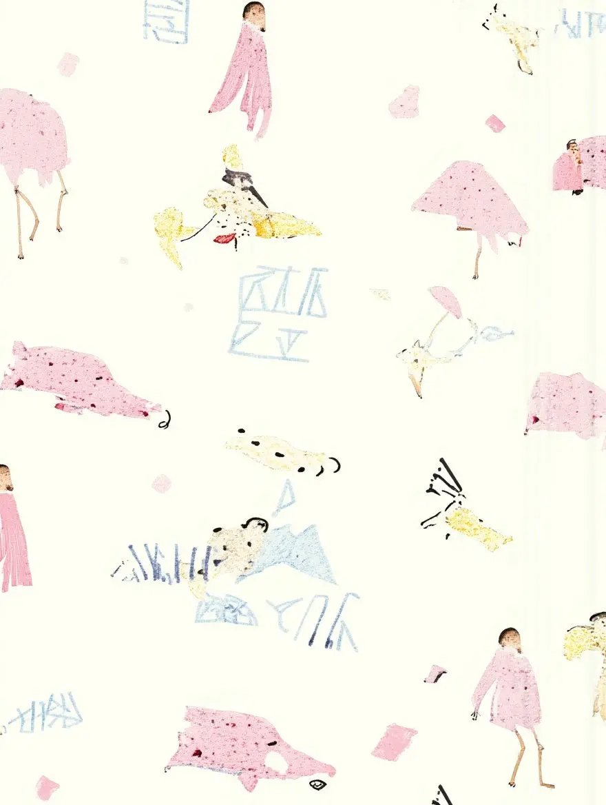 Character Print Blue Stripe Lapel Pajamas OMFORT