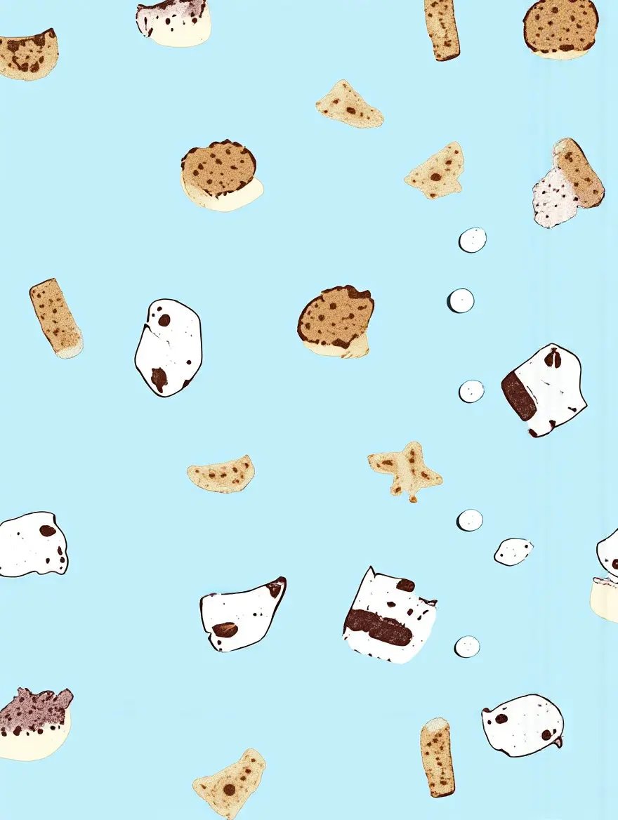 Blue Sweet Print Loose Lapel Pajama Set OMFORT