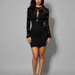 Lace Hollow Out Knot-Front Bodycon Mini Skirt SOLACE
