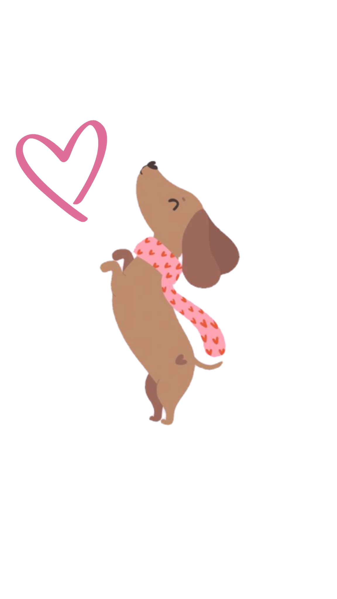 Dachshund with Pink Scarf Graphic Short Sleeve Sleep Dress OMFORT
