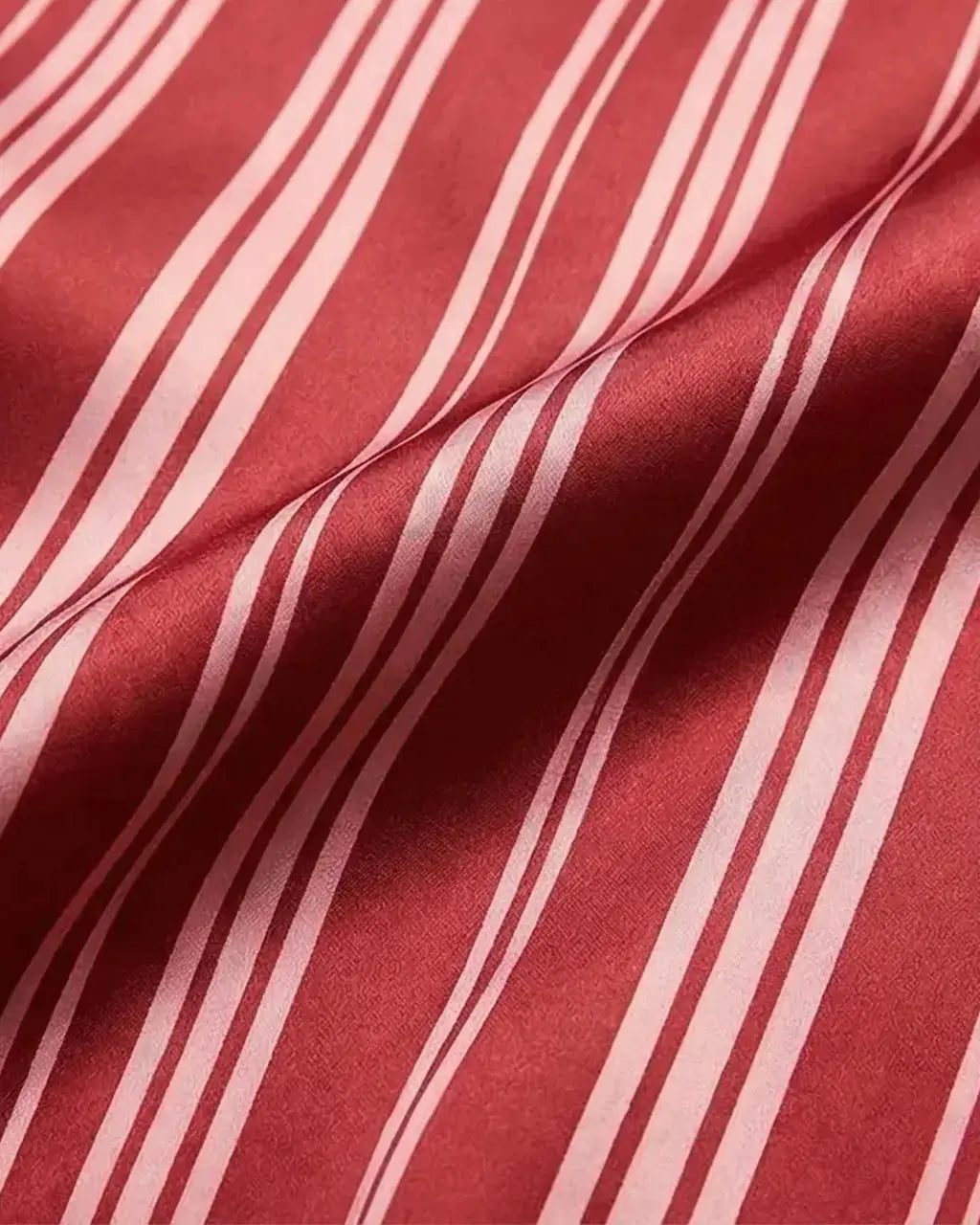 Long Sleeve Satin Three Stripes Pajama Set OMFORT