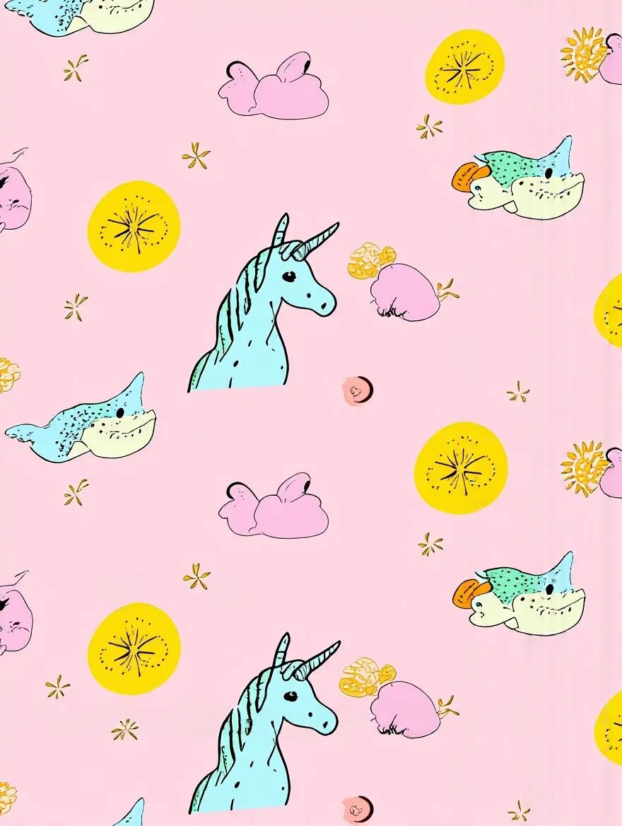 Fairy Tale Unicorn Series Ice Silk Pajama Set OMFORT