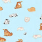 Fresh Light Blue Cat Print Pajama Set OMFORT