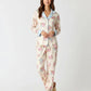Retro Dancer Print Lapel Pajama Set OMFORT