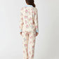 Retro Dancer Print Lapel Pajama Set OMFORT