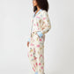 Character Print Blue Stripe Lapel Pajamas OMFORT