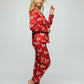 Christmas Hoho Snowflake Print Pajama Set OMFORT