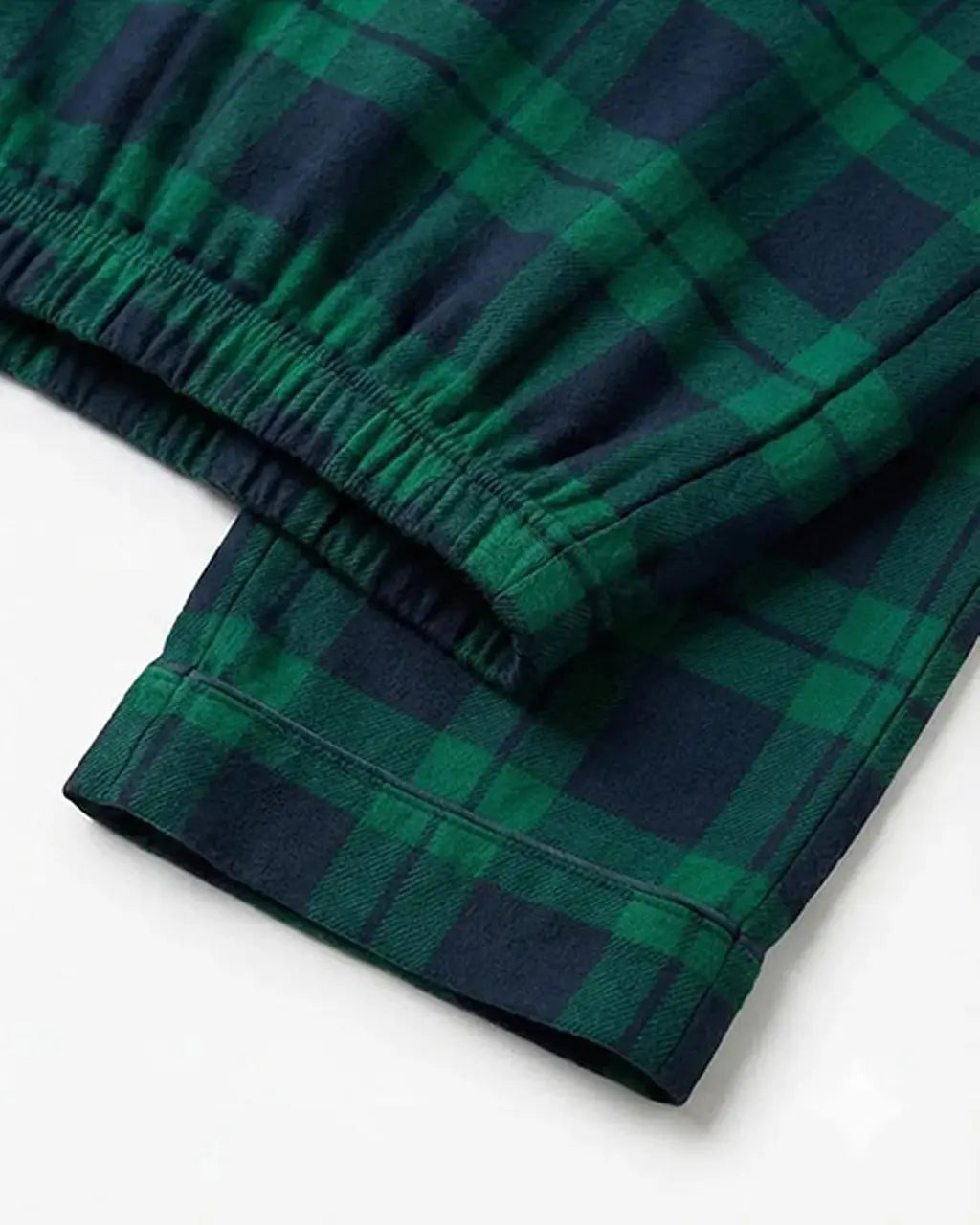 Classic Green Scotch Plaid Pajama Set OMFORT