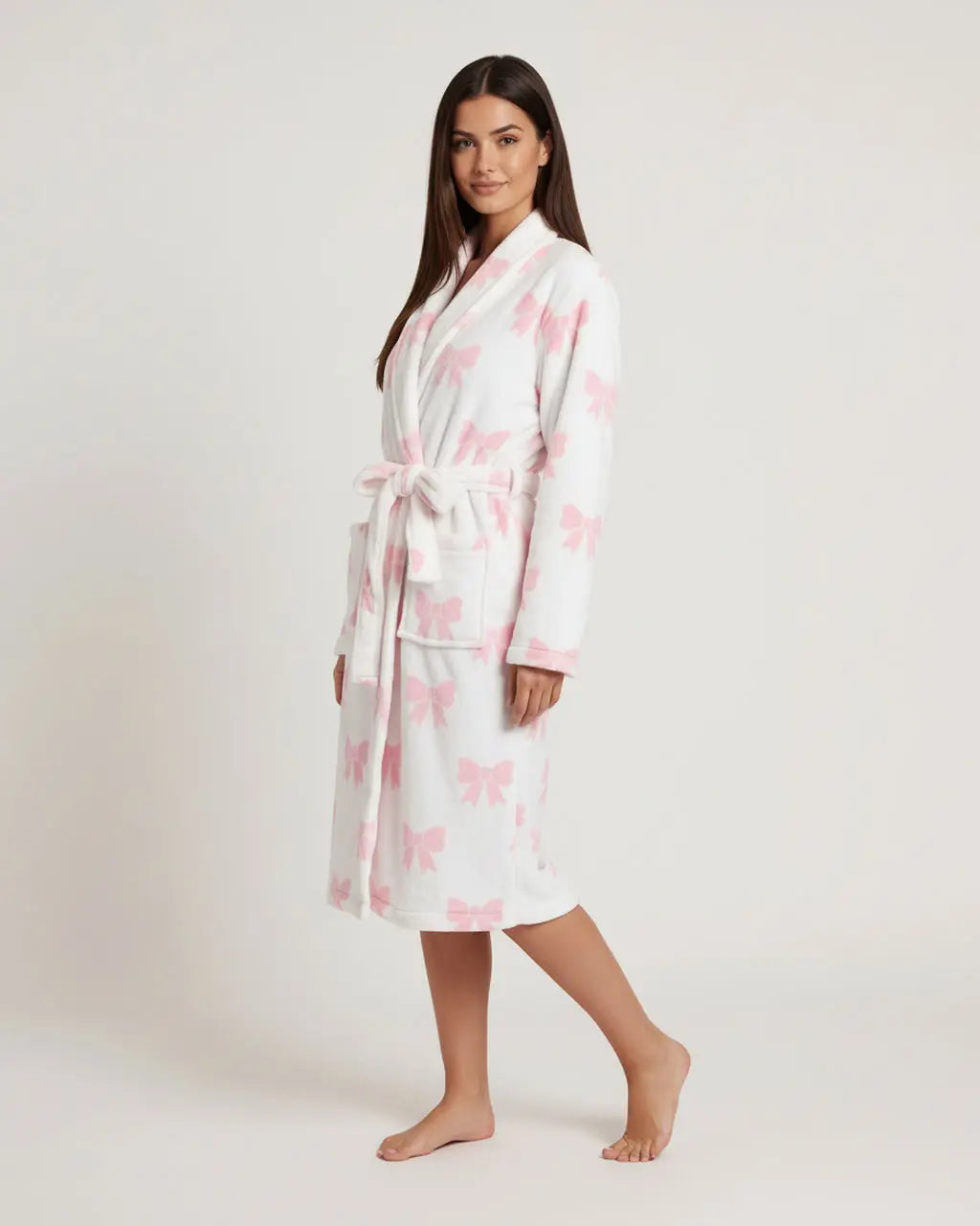 Coquette Bows Print Midi Robe OMFORT