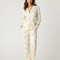 Retro Floral Collar Two-Piece Pajamas Set OMFORT