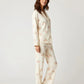 Retro Floral Collar Two-Piece Pajamas Set OMFORT
