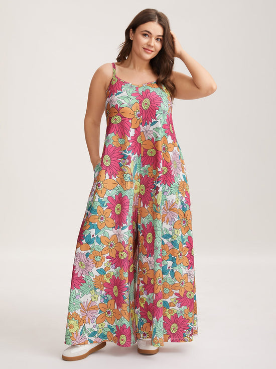 Vivid Groove Stretchy Adjustable Jumpsuit OMFORT