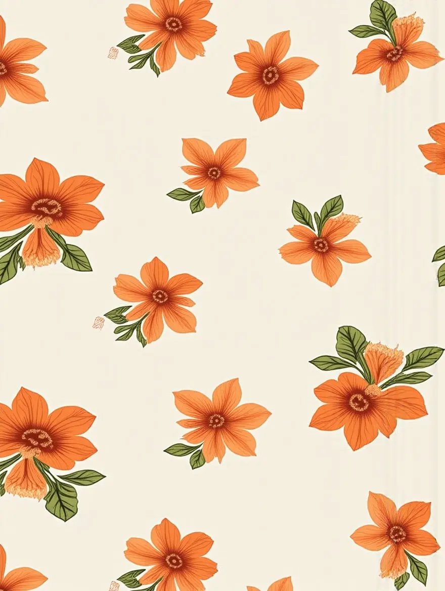 Retro Floral Pattern Contrast Collar Pajama Set OMFORT