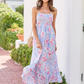 Ashley Blue Floral Maxi Dress OMFORT