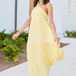 Crystal Yellow Halter Maxi Dress OMFORT