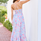 Ashley Blue Floral Maxi Dress OMFORT