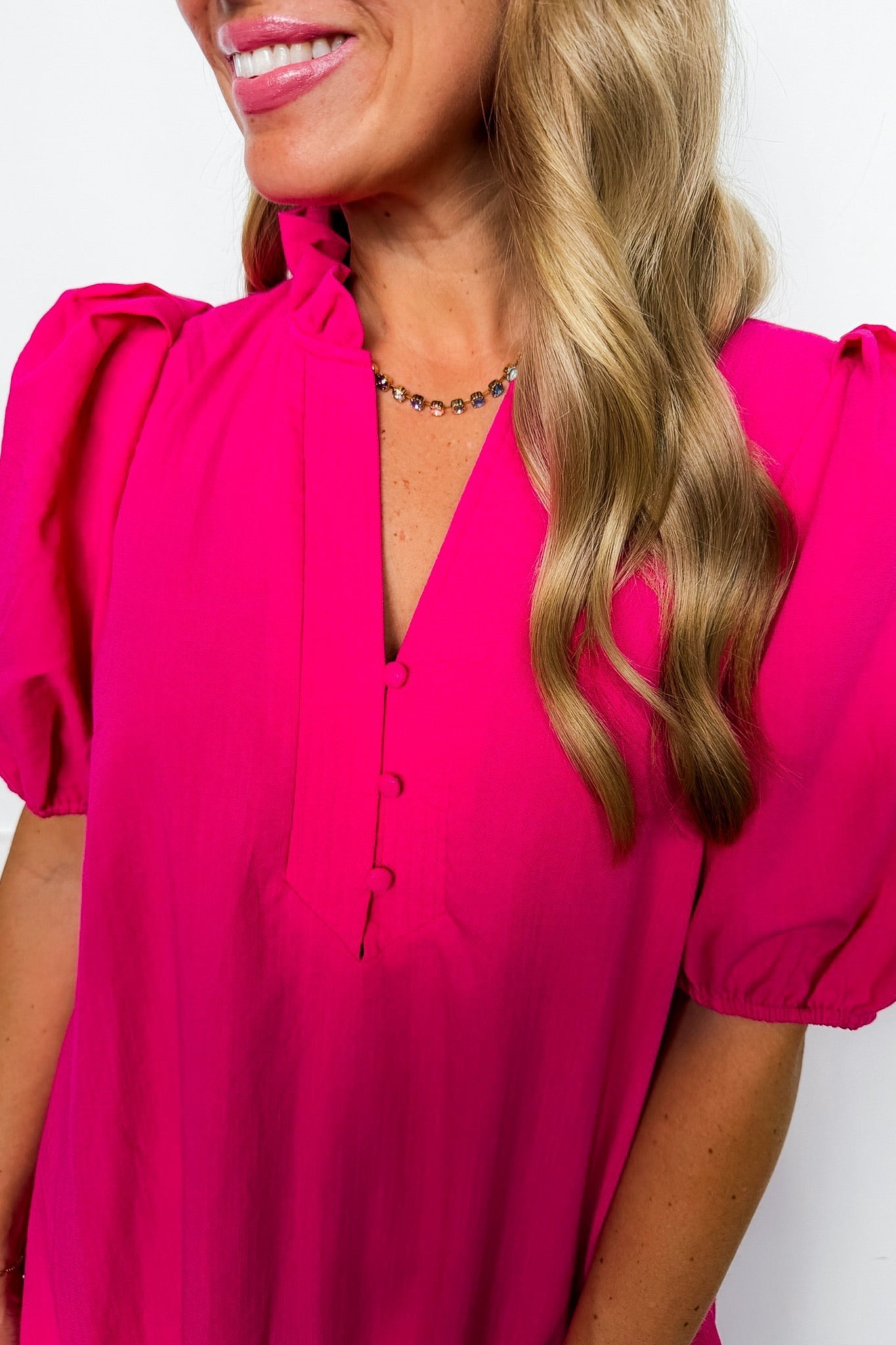 The Hot Pink Ease Dress OMFORT