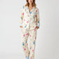 Vintage Doll Print Lapel Pajama Set OMFORT