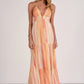 Deep V Neck Stripe Maxi OMFORT