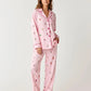 Funky Drink Bottle Print Lapel Pajama Set OMFORT