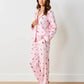 Funny Drink Pattern Lapel Pajama Set OMFORT