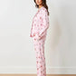 Funny Drink Pattern Lapel Pajama Set OMFORT