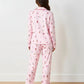 Funny Drink Pattern Lapel Pajama Set OMFORT