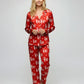 Christmas Hoho Snowflake Print Pajama Set OMFORT