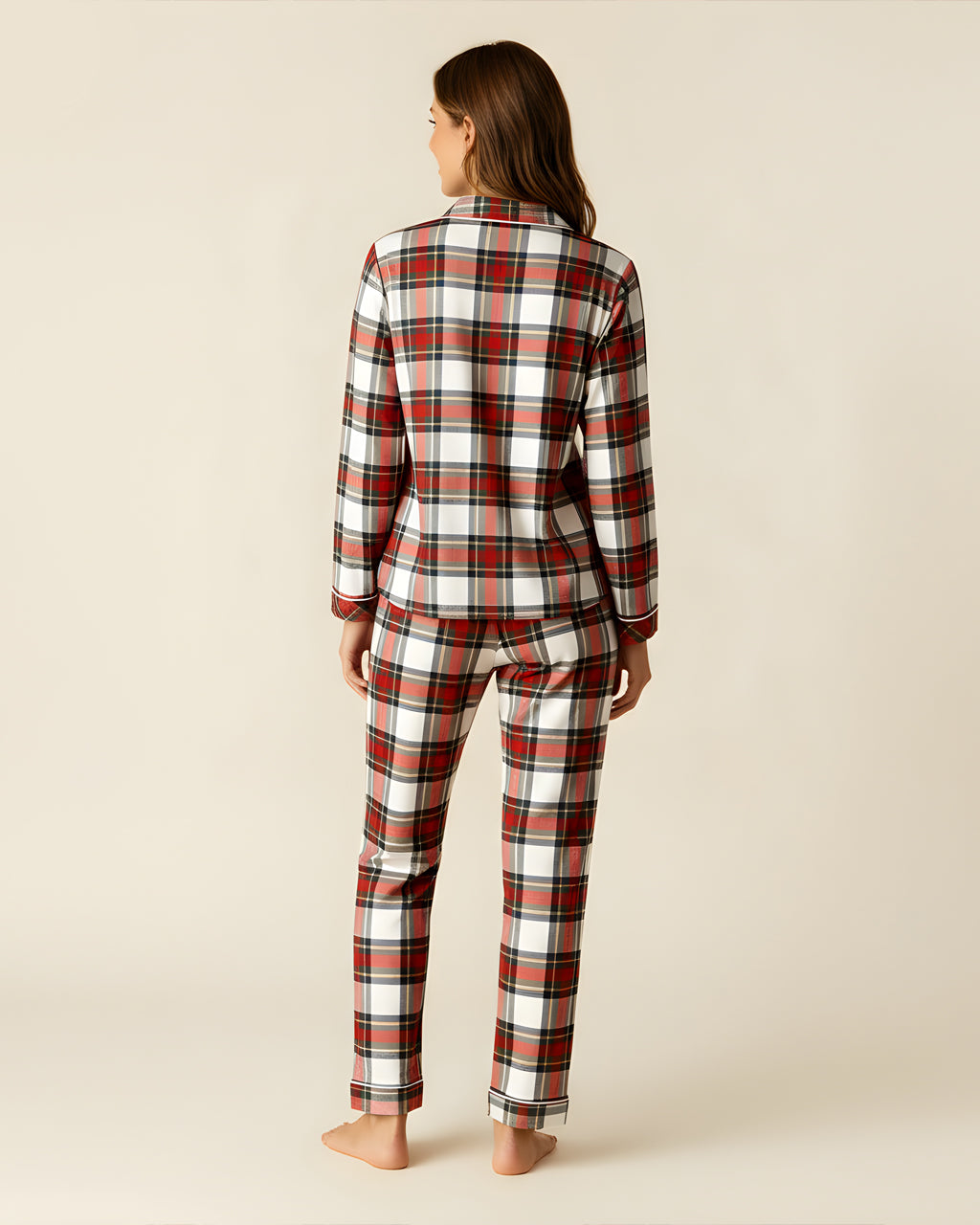 River Island Plaid Pajama Set OMFORT