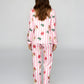 Christmas Santa Stripe Print Pajama Set OMFORT