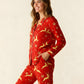 Christmas Reindeer Print Pajama Set OMFORT