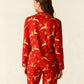 Christmas Reindeer Print Pajama Set OMFORT