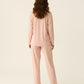 Solid Pink Blend Pajama Set OMFORT