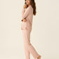 Solid Pink Blend Pajama Set OMFORT