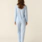 Blue Silky Satin Pajama Set OMFORT