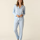 Blue Silky Satin Pajama Set OMFORT