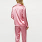 Button Up Long Sleeve Satin Pajama Set OMFORT