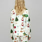 Christmas Santa Tree Print Pajama Set OMFORT