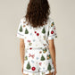 Christmas Holiday Tree Print Short Pajama Set OMFORT