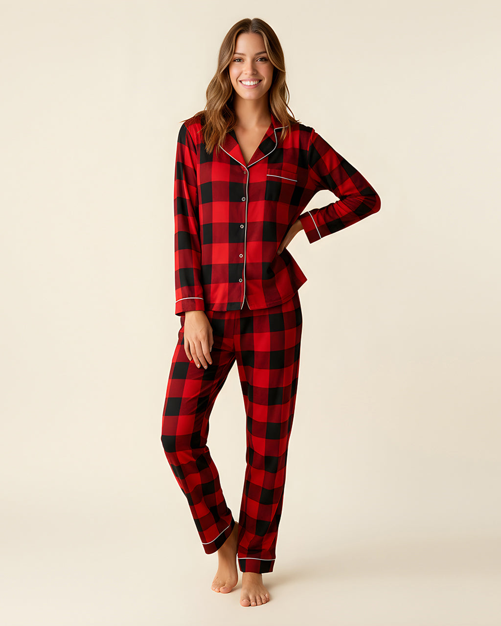 Classic Buffalo Plaid Pajama Set OMFORT