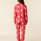 Christmas Santa Stripe Print Pajama Set OMFORT