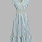 Sunset Cruise Striped Midi Dress OMFORT