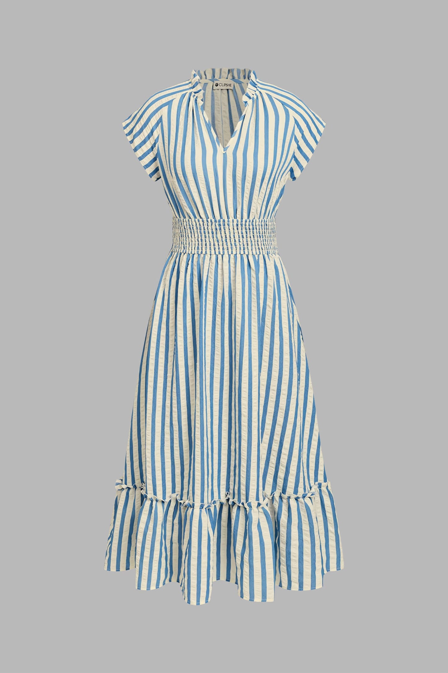 Sunset Cruise Striped Midi Dress OMFORT