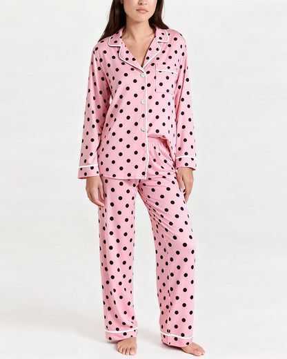 Polka Dot Print Pajama Set OMFORT