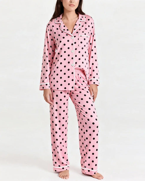 Polka Dot Print Pajama Set OMFORT