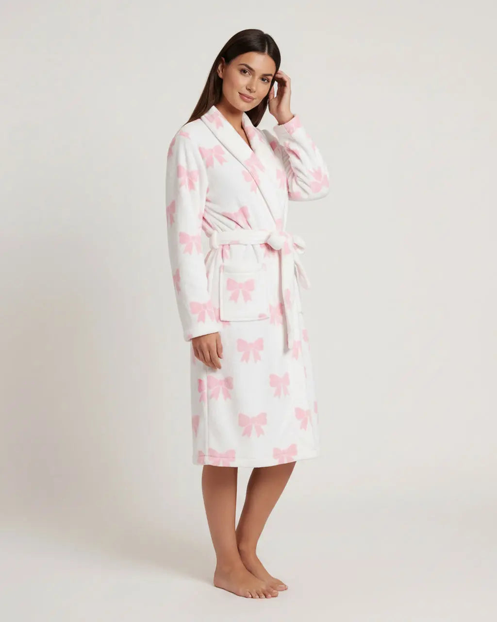 Coquette Bows Print Midi Robe OMFORT