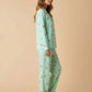 Peach Print Long-Sleeve Pajama Set OMFORT